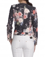 Short jacket printed roses 