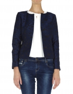 Midnight blue and black short jacket 