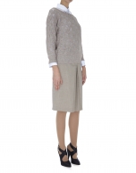 Beige openwork sweater 