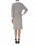 Beige openwork sweater 