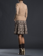 Pleated jacquard skirt 