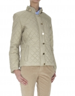 Beige quilted windbreaker