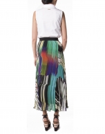 Long geometric print skirt