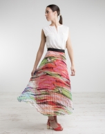 Long pleated skirt