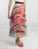 Long pleated skirt