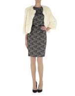 Short beige rabbit fur jacket 