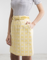 Yellow checked skirt