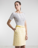 Yellow checked skirt