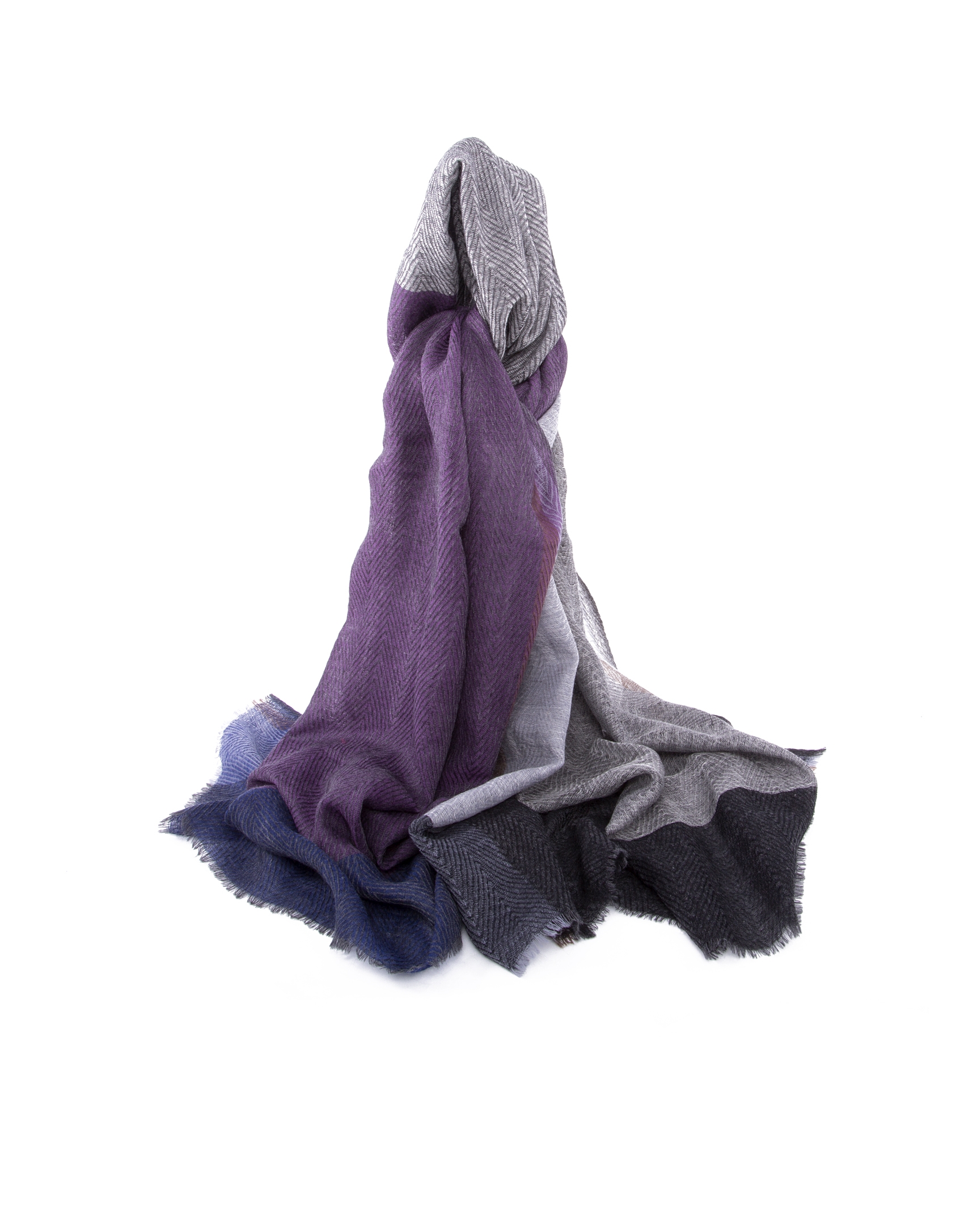 Foulard bicolor gris violeta