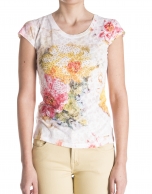 Camiseta floral amarillo