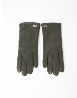 Guantes piel cordero verde