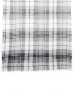 Black and gray checked scarf 