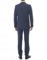 Navy blue microprint suit