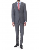 Gray microprint suit