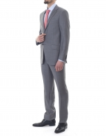 Gray microprint suit