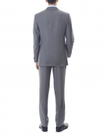 Gray microprint suit