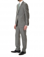 Gray microprint suit