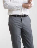 Gray half canvas regular fit suit