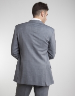 Gray half canvas regular fit suit