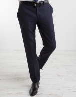 Navy blue microprint weave regular fit suit