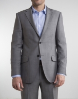 Traje regular fit estructura gris