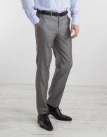 Traje regular fit estructura gris