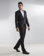 Dark grey plain suit