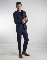 Navy blue slim fit suit