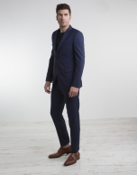 Navy blue slim fit suit