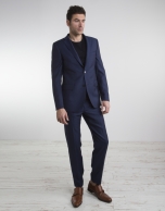 Navy blue slim fit suit