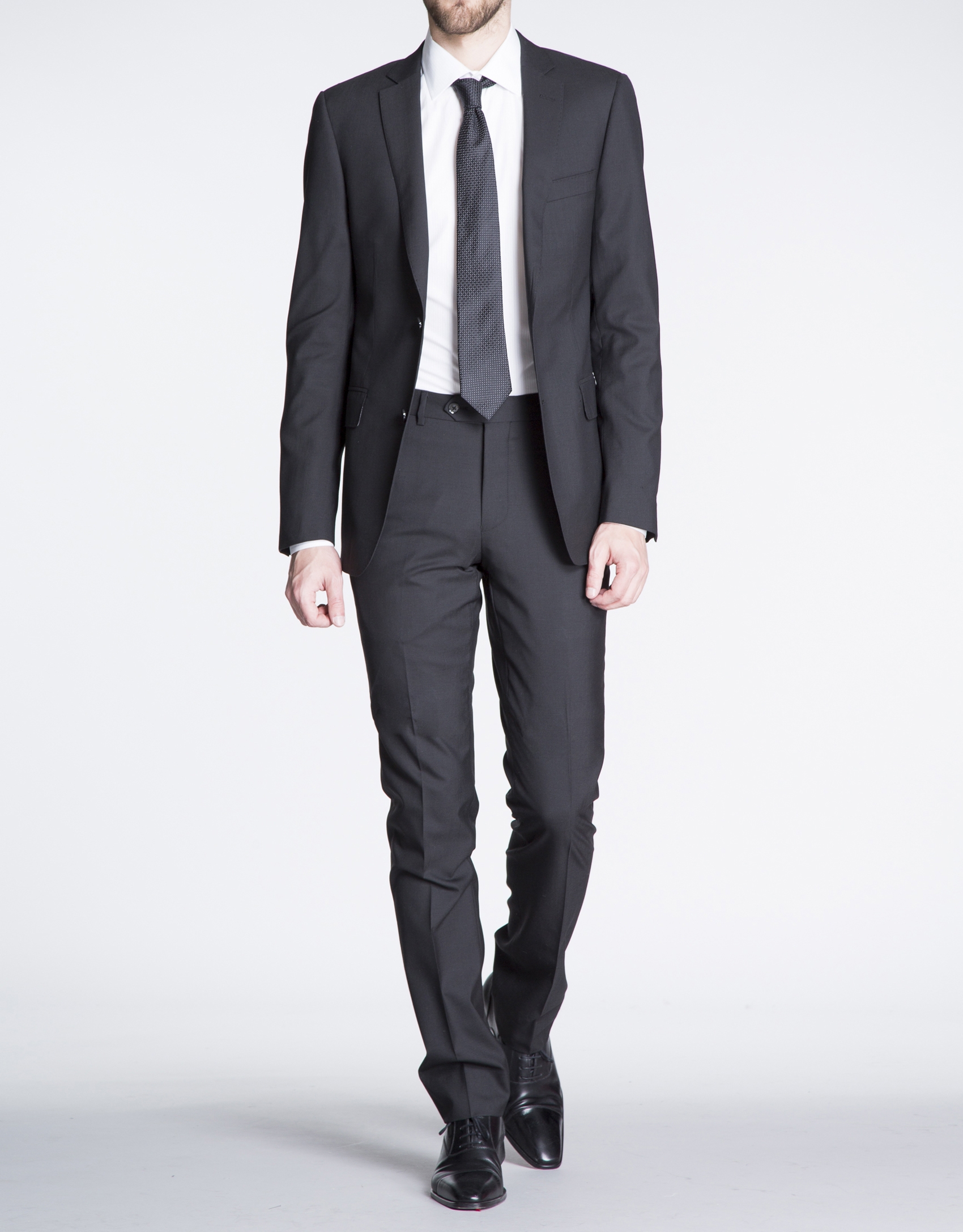 Plain black suit