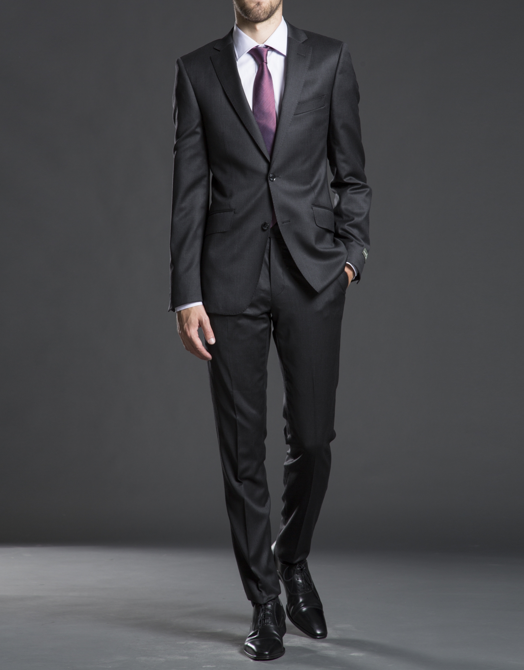 Slim fit, gray suit