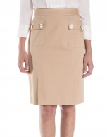 Skirt with flap pocket