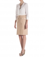 Skirt with flap pocket