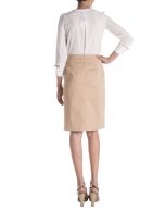 Skirt with flap pocket