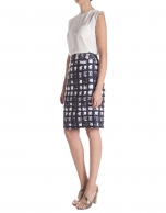 Jacquard checkered skirt