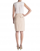 Straight skirt with pockets