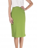 Green straight skirt