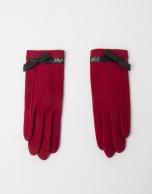 Guantes de lana rojo