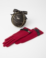 Guantes de lana rojo