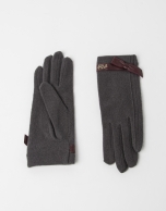 Guantes de lana gris