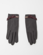 Guantes de lana gris