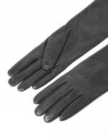 Guantes largos piel negro