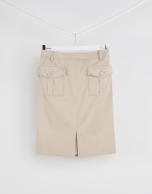 Camel straight skirt 