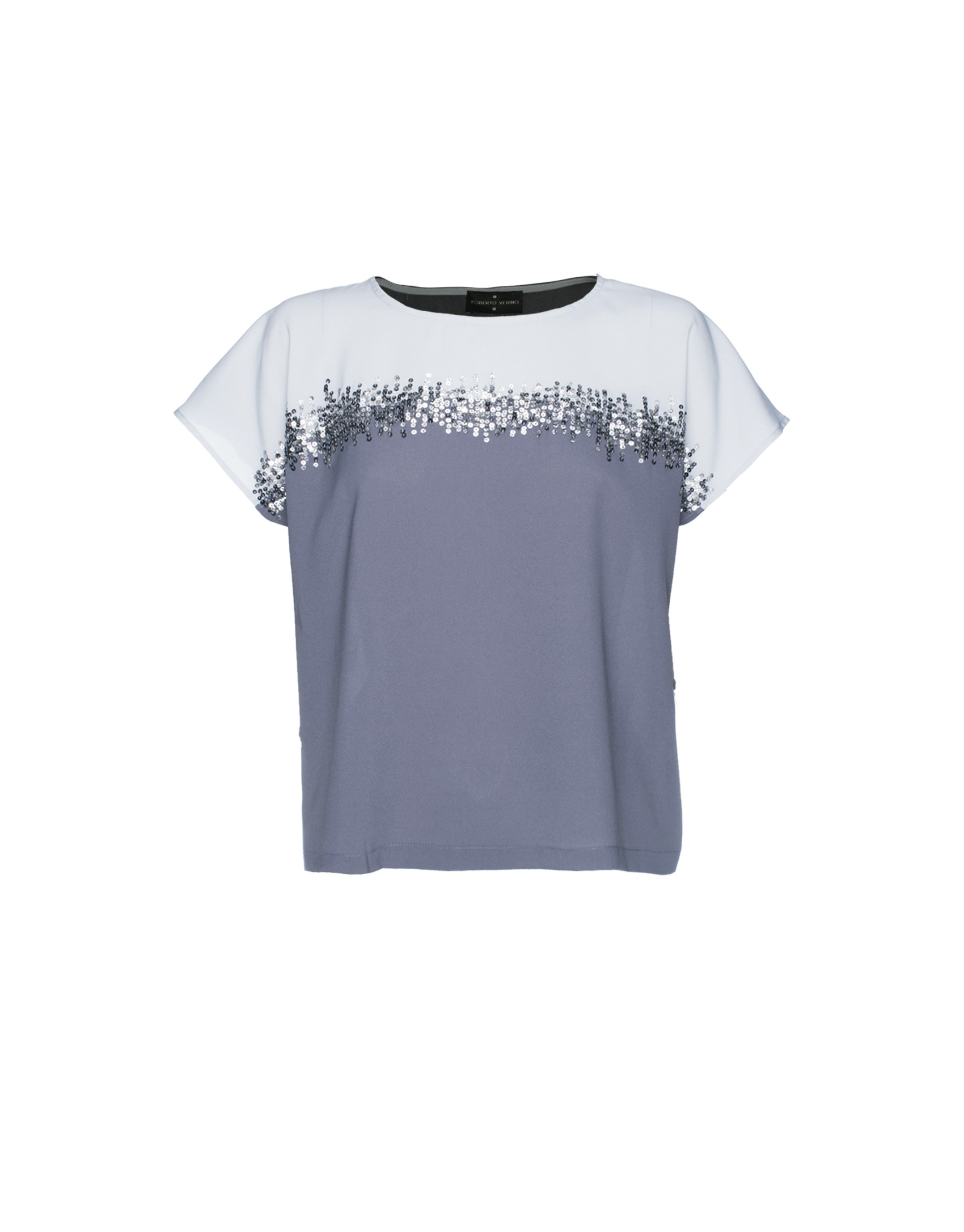 Top bicolor gris