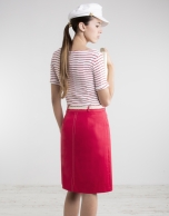 Red straight skirt 