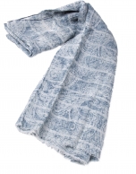 Blue print scarf