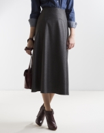 Gray midi skirt