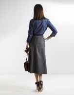 Gray midi skirt