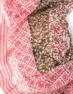 Red print scarf 